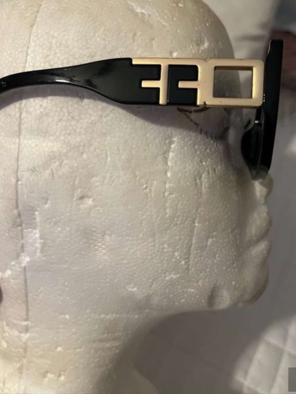 Off-White Black and Gold Logo Accent Sunglasses